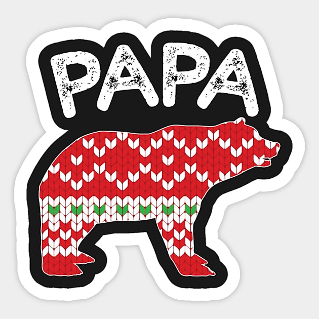 Papa Bear Matching Christmas Family Sticker by RJCatch